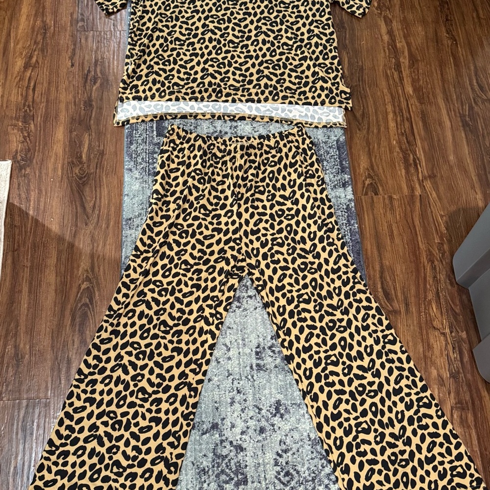 NWT Mintreus Leopard Print 2-piece Set Sz XL